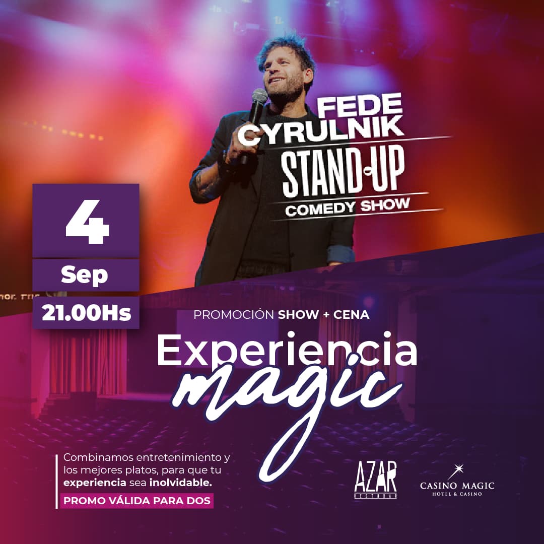 Fede Cyrulnik - stand up!+ cena para 2 personas
