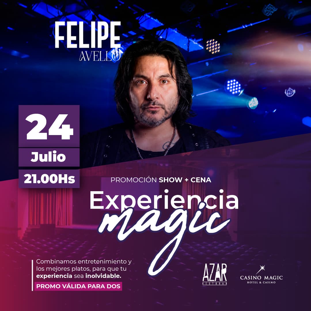 Felipe Avello + Cena para 2 personas