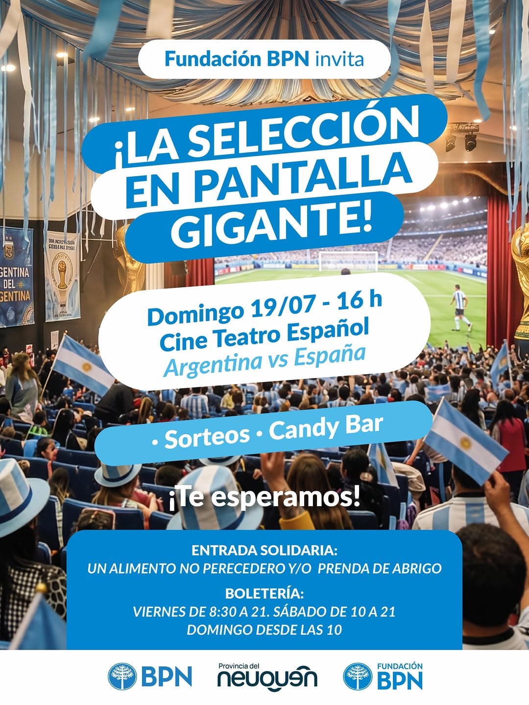 Argentina vs. España en pantalla gigante