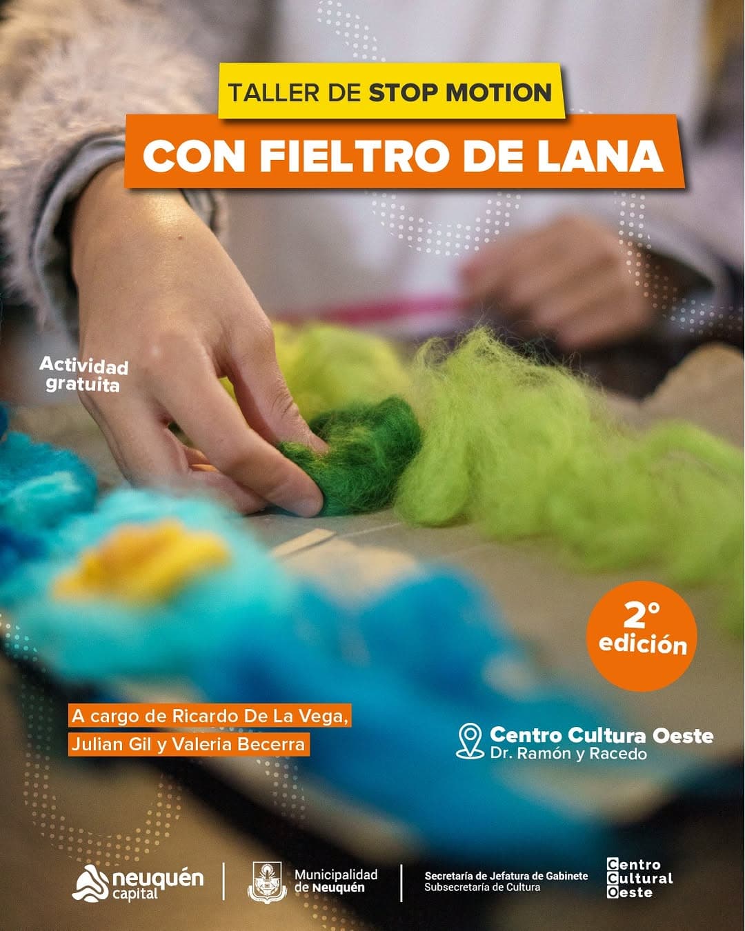 Taller de stop motion con fieltro de lana