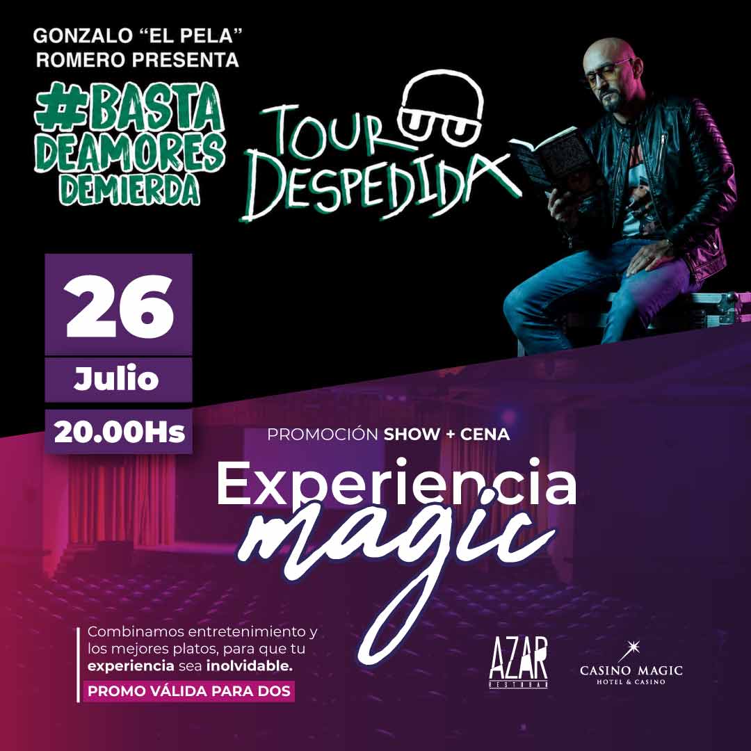 Pela Romero + Cena para 2 personas