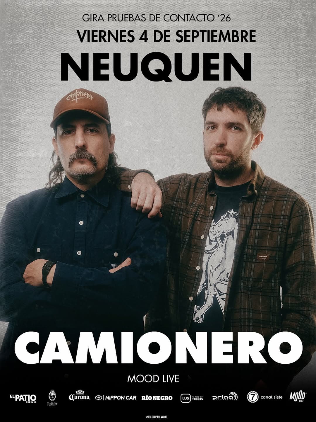 Camionero en Neuquén: Gira 'Pruebas de Contacto ’26'