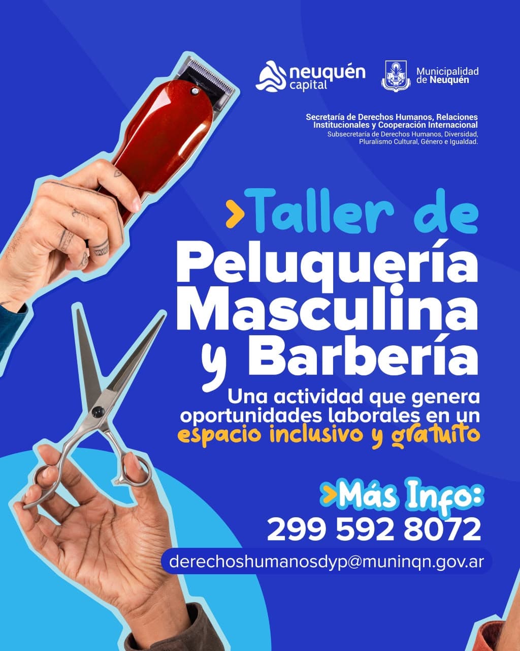 Taller de peluquería masculina y barbería