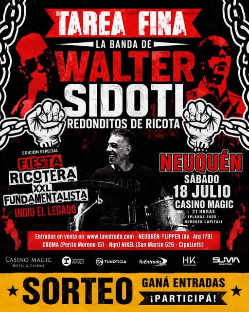 Fiesta ricotera XXL con Tarea Fina